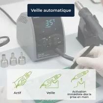 Station de r&eacute;paration num&eacute;rique &agrave; air chaud smd r&eacute;glable 300 w - 100-500 &deg;c (VTSS320)