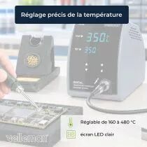 Station de soudage num&eacute;rique r&eacute;glable 50 w - 160-480 &deg;c (VTSS300)