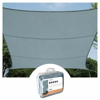 Voile solaire - carr� - 3.6 x 3.6 m - couleur : gris ardoise clair (GSS4360BG)