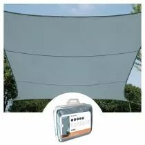 Voile solaire - carr&eacute; - 3.6 x 3.6 m - couleur : gris ardoise clair (GSS4360BG)