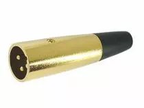 Connecteur xlr m&acirc;le 3 broches - plaqu&eacute; or (CA099)