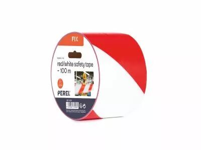 Ruban de s�curit� rouge/blanc - 100 m - bobine (1187-100R)