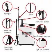 Pulv&eacute;risateur &agrave; dos, 16l (DT20016N)