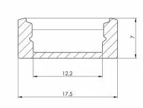 Slimline 7 mm - profil&eacute; pour ruban led - 2 m - noir (AL-SL7B-2)