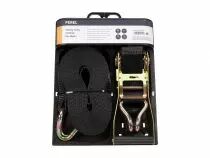 Sangle d'arrimage avec tendeur &agrave; cliquet pour charges lourdes 1000 kg - 50 mm x 12 m (ARAT8)