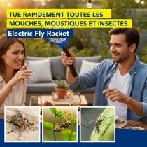 Raquette &eacute;lectrique rechargeable pour mouches (EDX-1103004582)