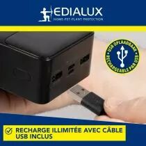 Raquette &eacute;lectrique rechargeable pour mouches (EDX-1103004582)