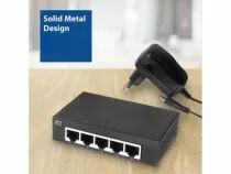 Commutateur r&eacute;seau 10/100/1000 mbps 5 ports - design m&eacute;tallique (ACTAC4415)