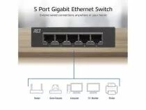 Commutateur r&eacute;seau 10/100/1000 mbps 5 ports - design m&eacute;tallique (ACTAC4415)