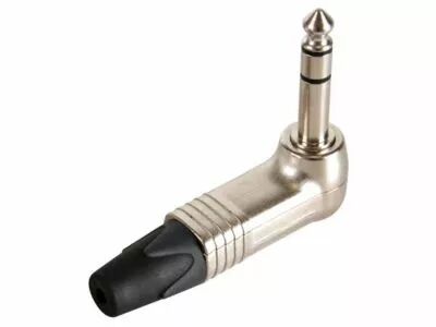 Neutrik - connecteur jack, 3 broches m�les, 6,3 mm, 90�, nickel (NP3RX)