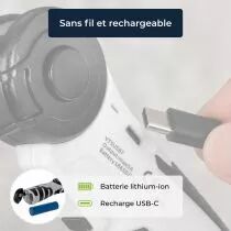 Fer &agrave; souder rechargeable haute puissance avec t&ecirc;te pivotante 16 w (VTSUSB7)