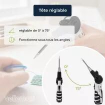 Fer &agrave; souder rechargeable haute puissance avec t&ecirc;te pivotante 16 w (VTSUSB7)