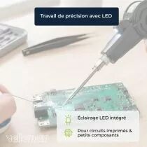 Fer &agrave; souder rechargeable haute puissance avec t&ecirc;te pivotante 16 w (VTSUSB7)