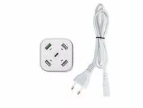 Station usb smart avec 3 x usb + 1 x usb fast charge qc 3.0 + 1 x sorties type-c - max. 9,6 a - max. 48 w - blanc (PSS6EUSB43)