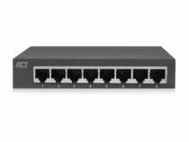 Commutateur r&eacute;seau 10/100/1000 mbps 8 ports - design m&eacute;tallique (ACTAC4418)