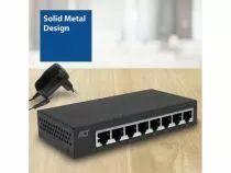 Commutateur r&eacute;seau 10/100/1000 mbps 8 ports - design m&eacute;tallique (ACTAC4418)