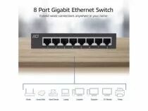 Commutateur r&eacute;seau 10/100/1000 mbps 8 ports - design m&eacute;tallique (ACTAC4418)