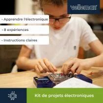 Kit de projets &eacute;lectroniques - 8 exp&eacute;riences - led & musique (KNS100)