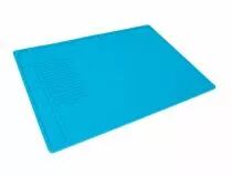 Tapis de r&eacute;paration/assemblage en silicone haute temp&eacute;rature avec compartiments - 350 x 250 mm (AS19)