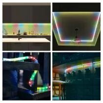 Flexible lumineux &agrave; led - 2 canaux - multicolore + contr&ocirc;leur (20 m) (HQRL09011)