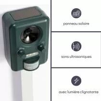 Antinuisibles &agrave; ultrasons aliment&eacute; par l'&eacute;nergie solaire (SON202S)