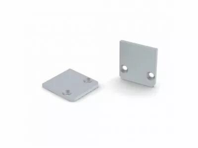 Capuchon de terminaison pour profil� led sl15fl - sans trou de c�ble - aluminium anodis� - argent (EC-SL15-FL-H3)