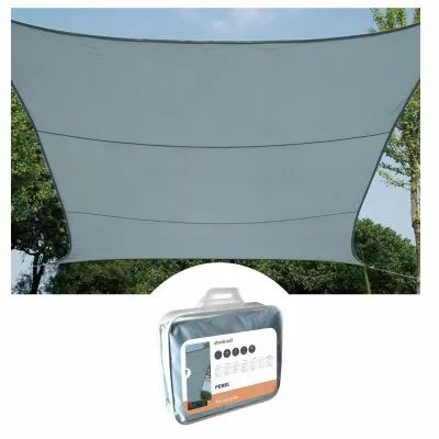 Voile solaire - carr� - 5 x 5 m - couleur : gris ardoise clair (GSS4500BG)