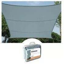 Voile solaire - carr&eacute; - 5 x 5 m - couleur : gris ardoise clair (GSS4500BG)