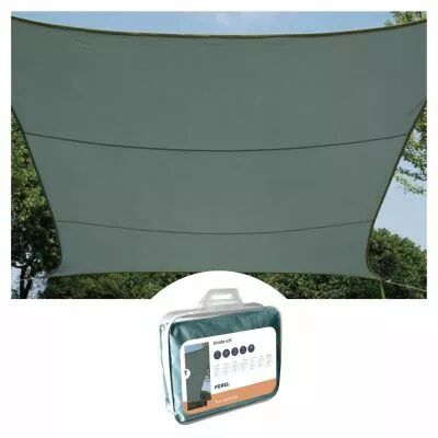 Voile solaire - carr� - 5 x 5 m - couleur : gris vert (GSS4500GG)
