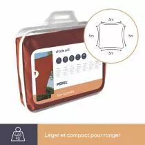 Voile solaire - carr&eacute; - 5 x 5 m - couleur : terracotta (GSS4500TR)