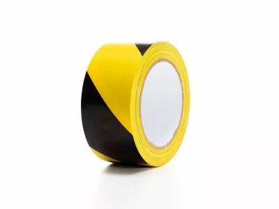 Ruban de marquage en pvc 5cm x 33m - noir/jaune (PT-MA5X33BY)