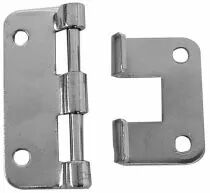 Charni&egrave;re d&eacute;gondable - blanc m&eacute;tallique - 58 x 46 mm - 10 pcs par emballage (HQAC1014)
