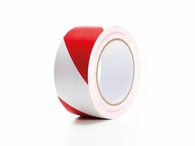 Ruban de marquage en pvc 5cm x 33m - rouge/blanc (PT-MA5X33RW)