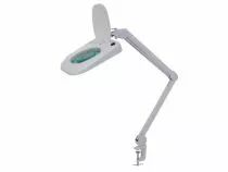 Lampe de travail de bureau &agrave; led avec loupe - 5 dioptries - 10 w - 60 led - blanc (VTLLAMP1WN)