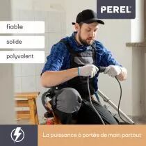Rallonge &eacute;lectrique avec 2 prises - usage ext&eacute;rieur - 20 m - noir - 3g2.5 - terre fran&ccedil;aise - (EGEC25220)
