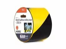 Ruban de s&eacute;curit&eacute; noir/jaune - 250 m - bobine (1188-250R)