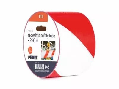 Ruban de s�curit� rouge/blanc - 250 m - bobine (1187-250R)