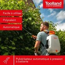 Pulv&eacute;risateur &agrave; dos avec batterie rechargeable - 12 l (DTB10003)