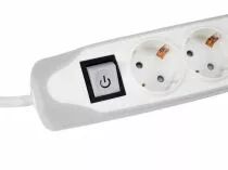 Multiprise &agrave; 3 voies avec interrupteur - 2 ports usb - c&acirc;ble de 1,5 m - mise &agrave; la terre (EB3CGUSB-G)