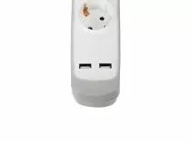 Multiprise &agrave; 3 voies avec interrupteur - 2 ports usb - c&acirc;ble de 1,5 m - mise &agrave; la terre (EB3CGUSB-G)