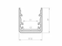 Slim line 15 fl - profil&eacute; en aluminium pour ruban led - haute efficacit&eacute; - qualit&eacute; premium - argent (AL-SL15-FL-2)