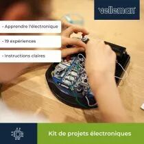 Kit de projets &eacute;lectroniques - 19 exp&eacute;riences - led, ventilateur et son (KNS110)