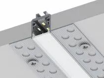 Profil&eacute; pour plaque de pl&acirc;tre, rsl15fl us pour installation trimless, niche, aluminium brut, adapt&eacute; au r&eacute;flecteur vega95 (augmen