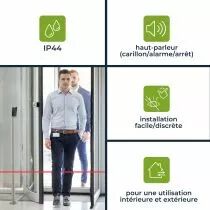 Mini syst&egrave;me de s&eacute;curit&eacute; infrarouge sans fil - 7 m (PEM7DW)