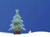 Sapin de no&euml;l &agrave; led - bleu - interrupteur on/off (WSSA100B)