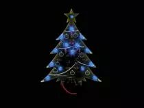 Sapin de no&euml;l &agrave; led - bleu - interrupteur on/off (WSSA100B)