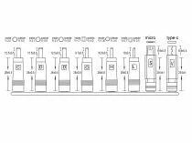 Jeu de 8 connecteurs dc universels pour connecteur m&acirc;le 2.1 x 5.5 mm (PSS6E/PLUGS)