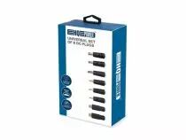 Jeu de 8 connecteurs dc universels pour connecteur m&acirc;le 2.1 x 5.5 mm (PSS6E/PLUGS)