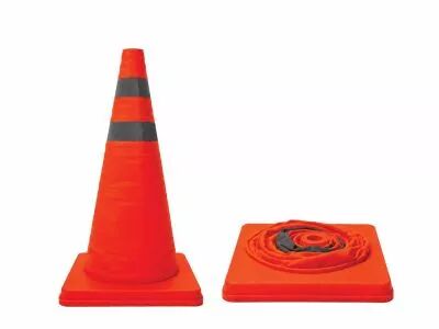 C�ne r�fl�chissant pliable orange/gris - 45 cm (1190-45FB)