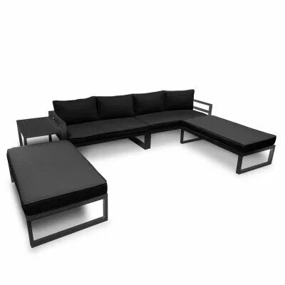 Ensemble de salon - tout-en-un - noir + anthracite (TS-B-ANTR)